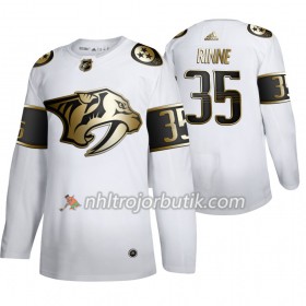 Män Ishockey Nashville Predators tröja Pekka Rinne 35 Adidas 2019-20 Golden Edition Vit Authentic